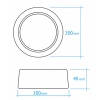 Downlight superficie redondo 25 W blanco neutro